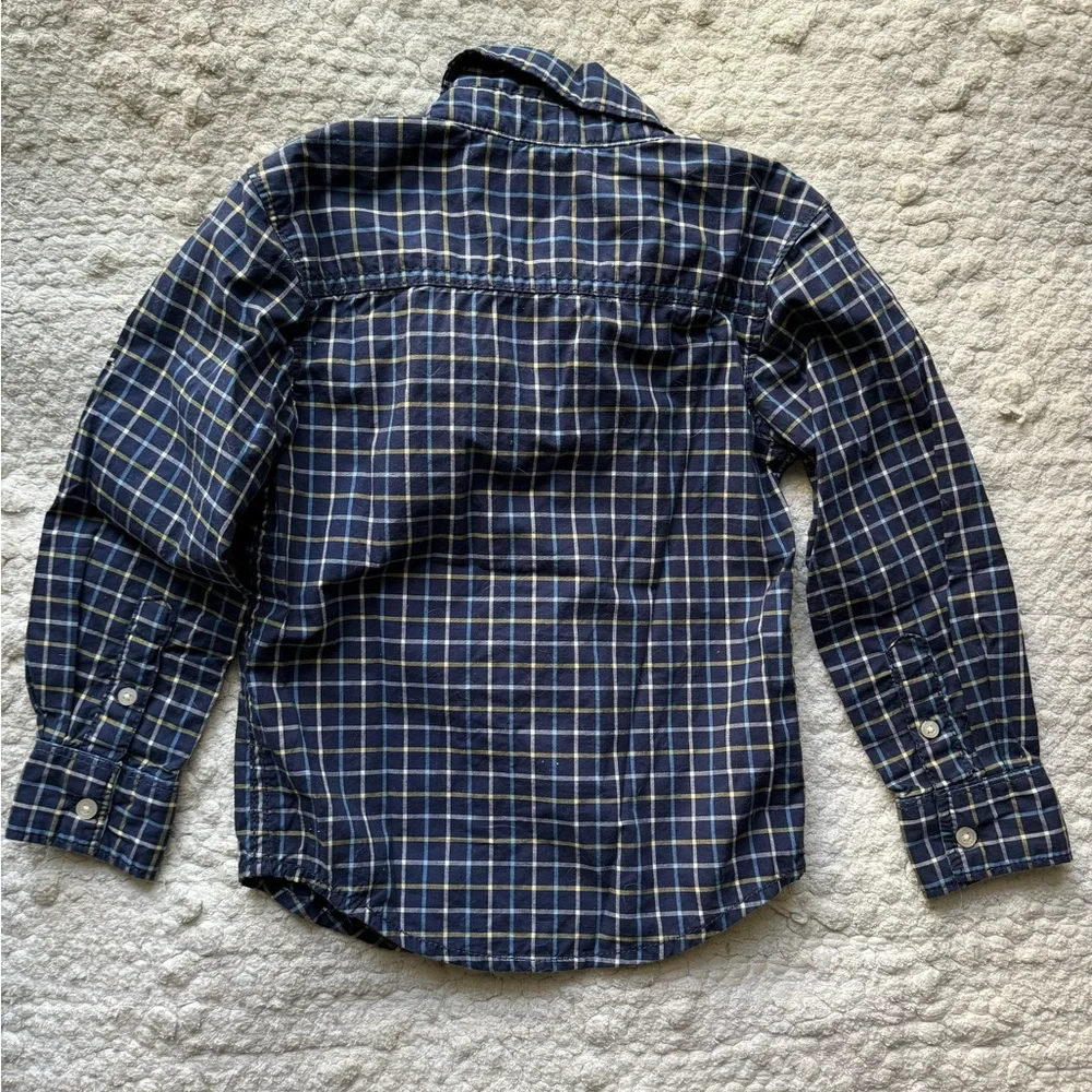 Carters boys cotton plaid button down shirt size 3T